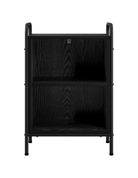 Armadio da Notte Rovere Nero 40 x 30 x 60 cm