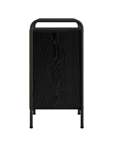Armadio da Notte Rovere Nero 40 x 30 x 60 cm