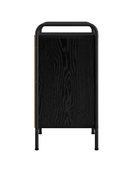 Armadio da Notte Rovere Nero 40 x 30 x 60 cm