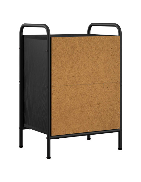 Armadio da Notte Rovere Nero 40 x 30 x 60 cm