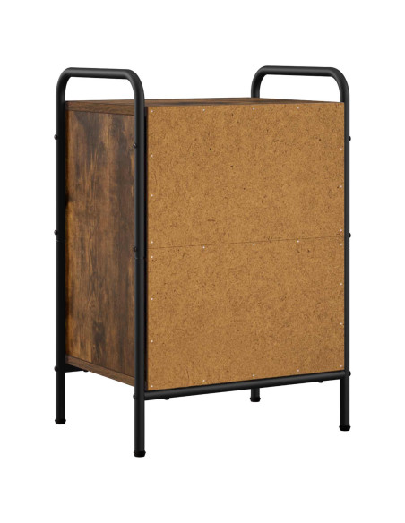 Armadio da Notte 2 pz Rovere Fumo 40 x 30 x 60 cm