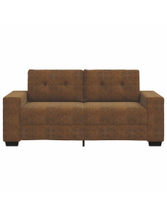 Divano a due posti Marrone 180 cm Pelle Sintetica
