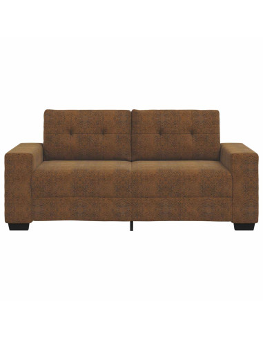Divano a due posti Marrone 180 cm Pelle Sintetica