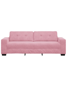 Divano 3-Persone Rosa 220 cm Velluto