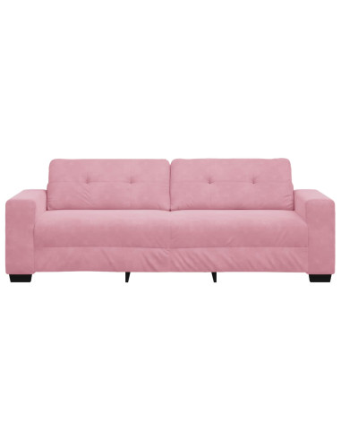 Divano 3-Persone Rosa 220 cm Velluto