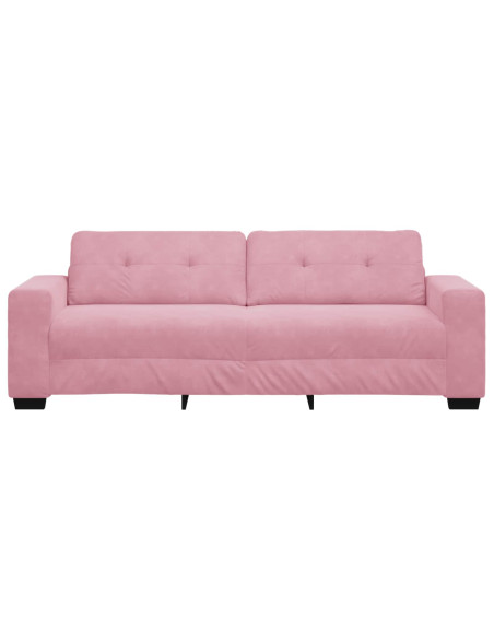 Divano 3-Persone Rosa 220 cm Velluto