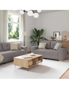 Divano 2 pcs Talpa 221 x 80 x 80 cm Tessuto misto lino