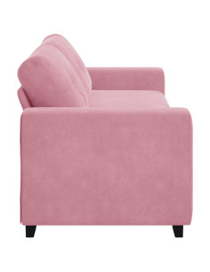 Divano 3-Persone Rosa 220 cm Velluto 2