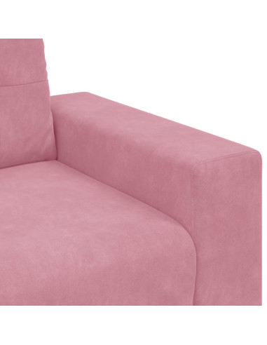 Divano 3-Persone Rosa 220 cm Velluto
