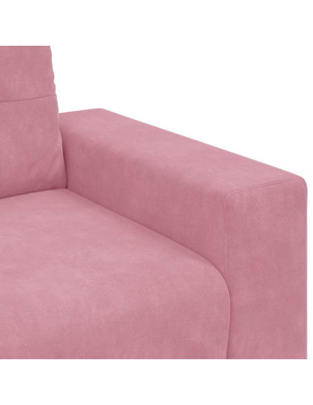 Divano 3-Persone Rosa 220 cm Velluto