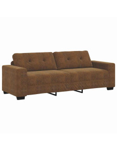 Divano 3-Persone Marrone 220 cm Pelle Sintetica 2