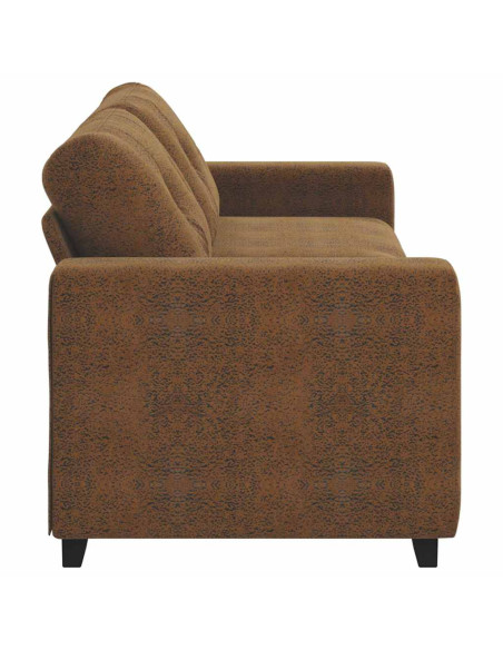 Divano 3-Persone Marrone 220 cm Pelle Sintetica