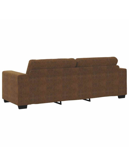 Divano 3-Persone Marrone 220 cm Pelle Sintetica