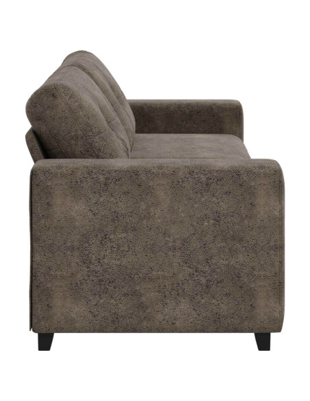 Divano 3-Persone Grigio scuro 220 cm Pelle Sintetica