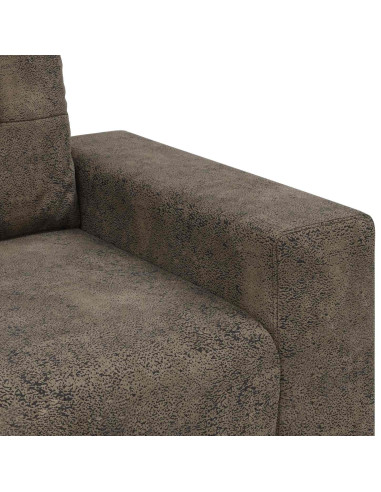 Divano 3-Persone Grigio scuro 220 cm Pelle Sintetica
