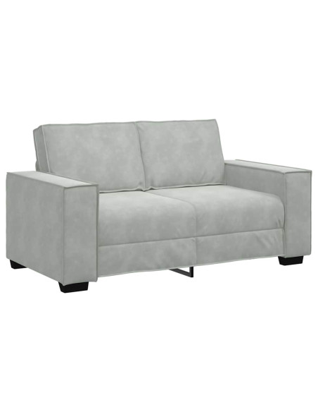 Divano 3 pcs Grigio chiaro 220 x 80 x 84 cm Tessuto misto lino