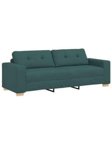 Divano 2 pcs Verde 221 x 80 x 80 cm Tessuto misto lino