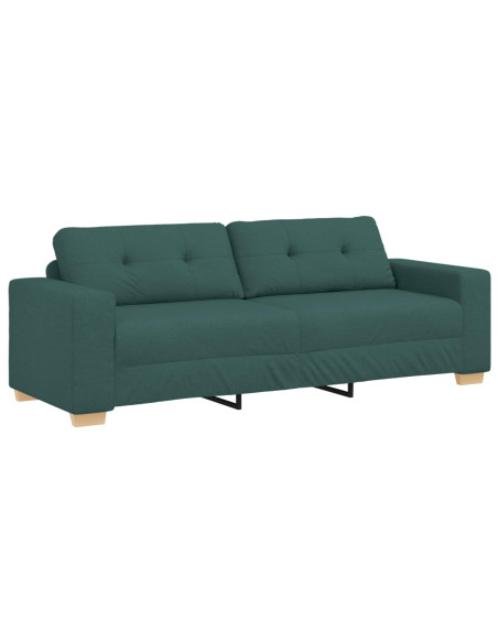 Divano 2 pcs Verde 221 x 80 x 80 cm Tessuto misto lino