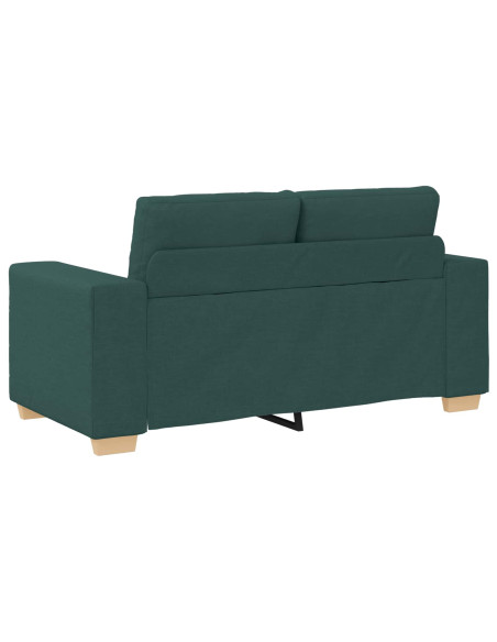 Divano 2 pcs Verde 221 x 80 x 80 cm Tessuto misto lino