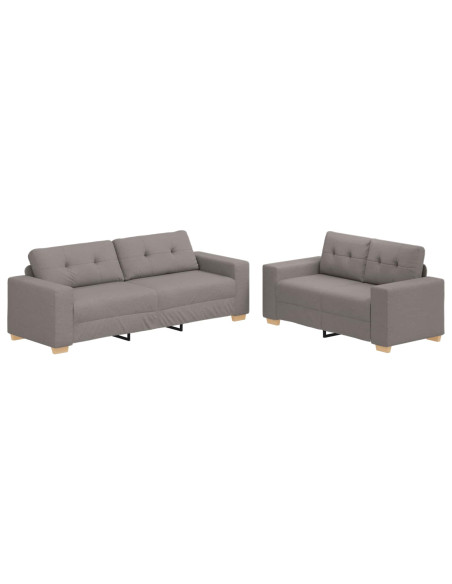 Divano 2 pcs Talpa 221 x 80 x 80 cm Tessuto misto lino