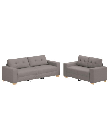 Divano 2 pcs Talpa 221 x 80 x 80 cm Tessuto misto lino
