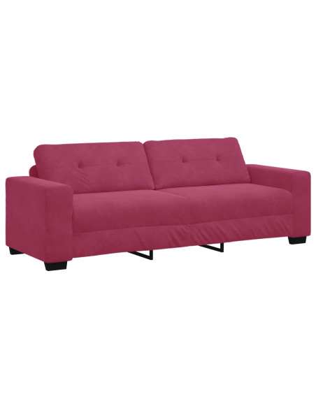 Divano 2 pcs Rosso Vino 221 x 80 x 80 cm Velluto