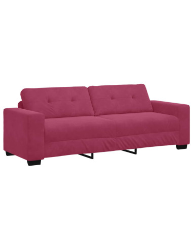 Divano 2 pcs Rosso Vino 221 x 80 x 80 cm Velluto