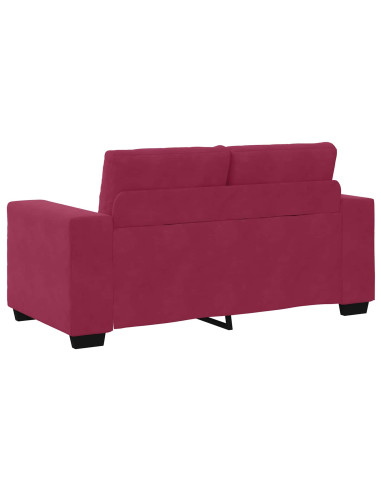 Divano 2 pcs Rosso Vino 221 x 80 x 80 cm Velluto