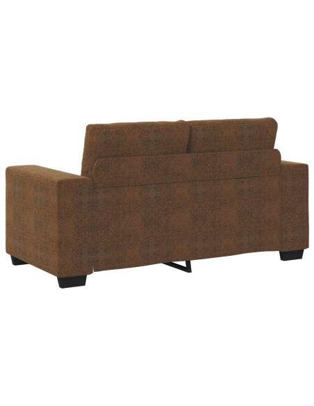 Divano 2 pcs Marrone 221 x 80 x 80 cm Tessuto