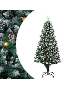 Albero di Natale artificiale con 150 LED Verde 150 cm
