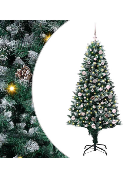 Albero di Natale artificiale con 150 LED Verde 150 cm
