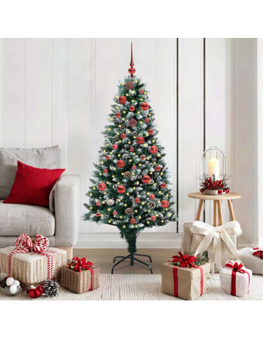 Albero di Natale artificiale con 150 LED Verde 150 cm