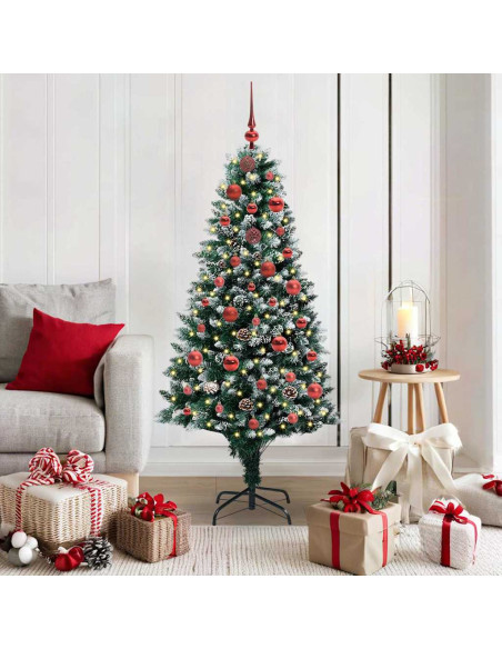 Albero di Natale artificiale con 150 LED Verde 150 cm