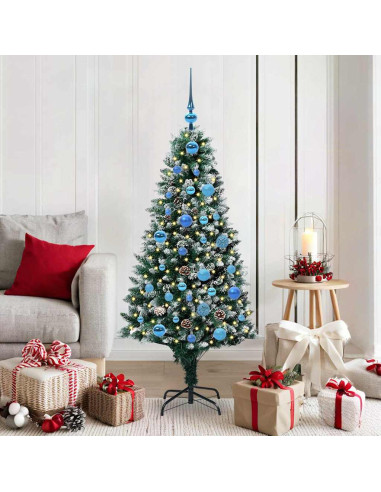 Albero di Natale artificiale con 150 LED Verde 150 cm