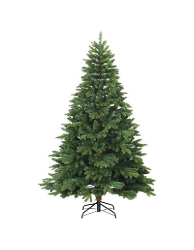 Albero di Natale artificiale con 300 LED Verde 240 cm PE e PVC