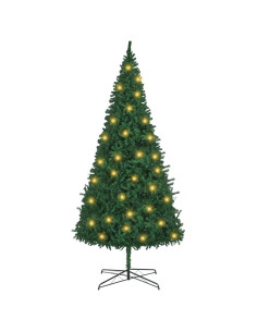 Albero di Natale con luci a corde decorative Verde 400 cm PVC 2