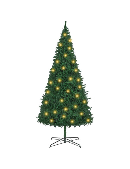 Albero di Natale con luci a corde decorative Verde 400 cm PVC