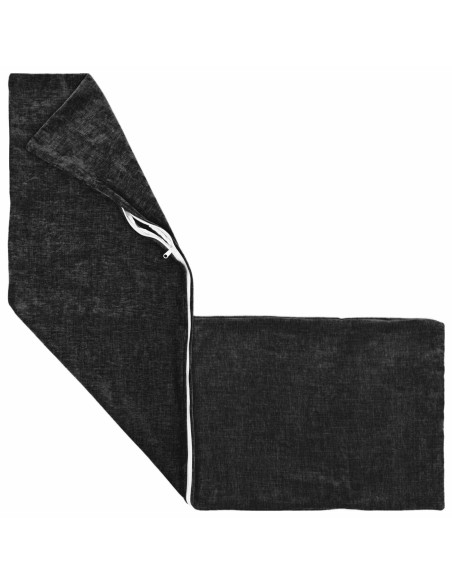 Federa 2 pz HEERLEN Antracite 40 x 145 cm Tessuto Chenille