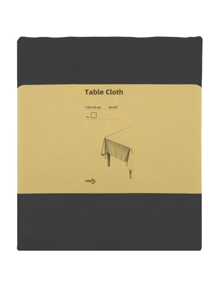 Tovaglia da Tavolo Grigio Scuro 110 x 110 cm Poliestere