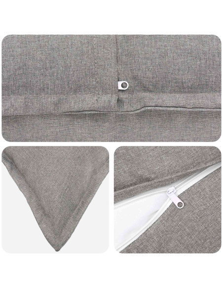 Cuscino con cuscino HOUTEN 2 pz Grigio Nuvola Lino