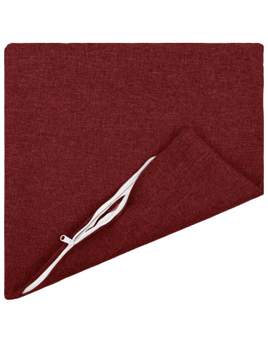 Cuscino con cuscino HEERLEN 2 pz Rosso Vino Tessuto