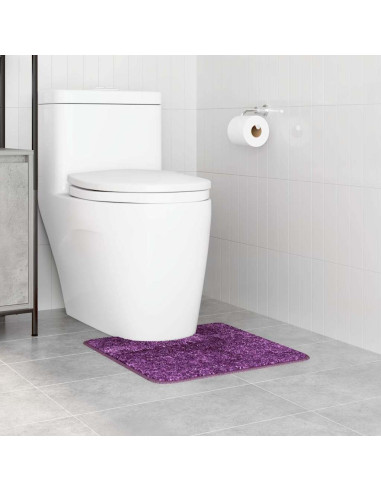 Tappeto Antiscivolo per Bagno con Taglio per Toilette Viola PP