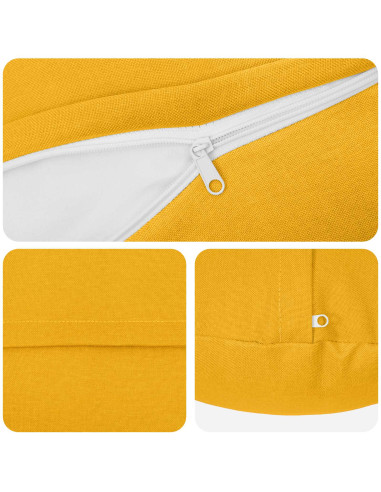 Cuscino con cuscino HEERLEN 6 pz Giallo Chiaro Tessuto