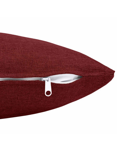 Cuscino con cuscino HEERLEN 2 pz Rosso Vino Tessuto