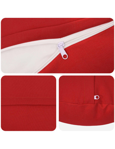 Cuscino con cuscino HEERLEN 2 pz Rosso Tessuto