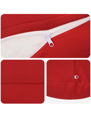 Cuscino con cuscino HEERLEN 2 pz Rosso Tessuto