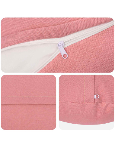 Cuscino con cuscino HEERLEN 6 pz Rosa Tessuto