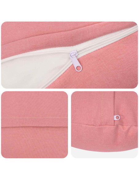 Cuscino con cuscino HEERLEN 6 pz Rosa Tessuto