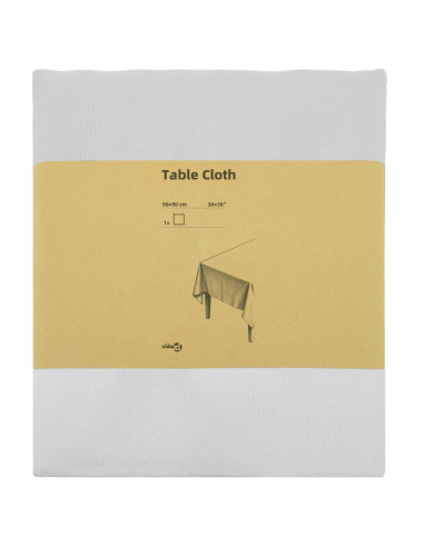 Tovaglia da Tavolo Quadrato Bianco 90 x 90 cm Poliestere