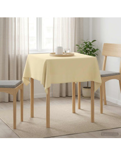 Tovaglia da Tavolo 5 pz Bianco Crema 140 x 140 cm Poliestere